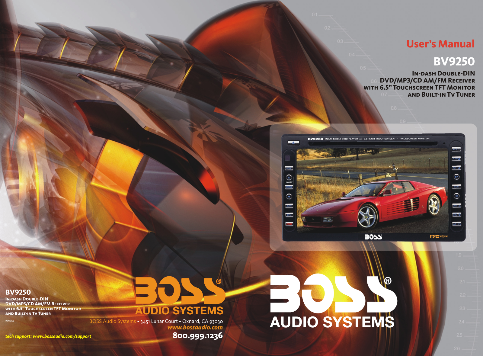 Boss Audio BV9250 User Manual