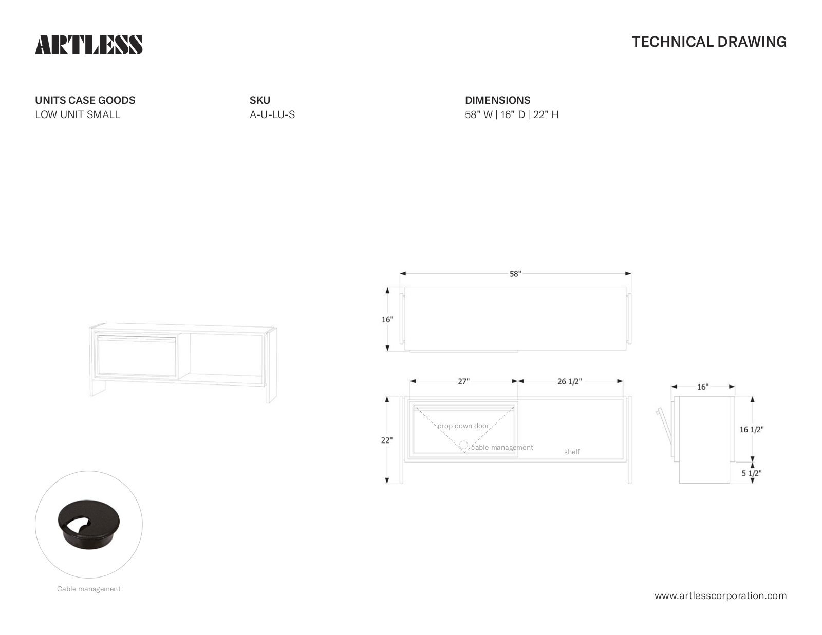 ARTLESS W001787482 Dimensions - ManualMachine.com