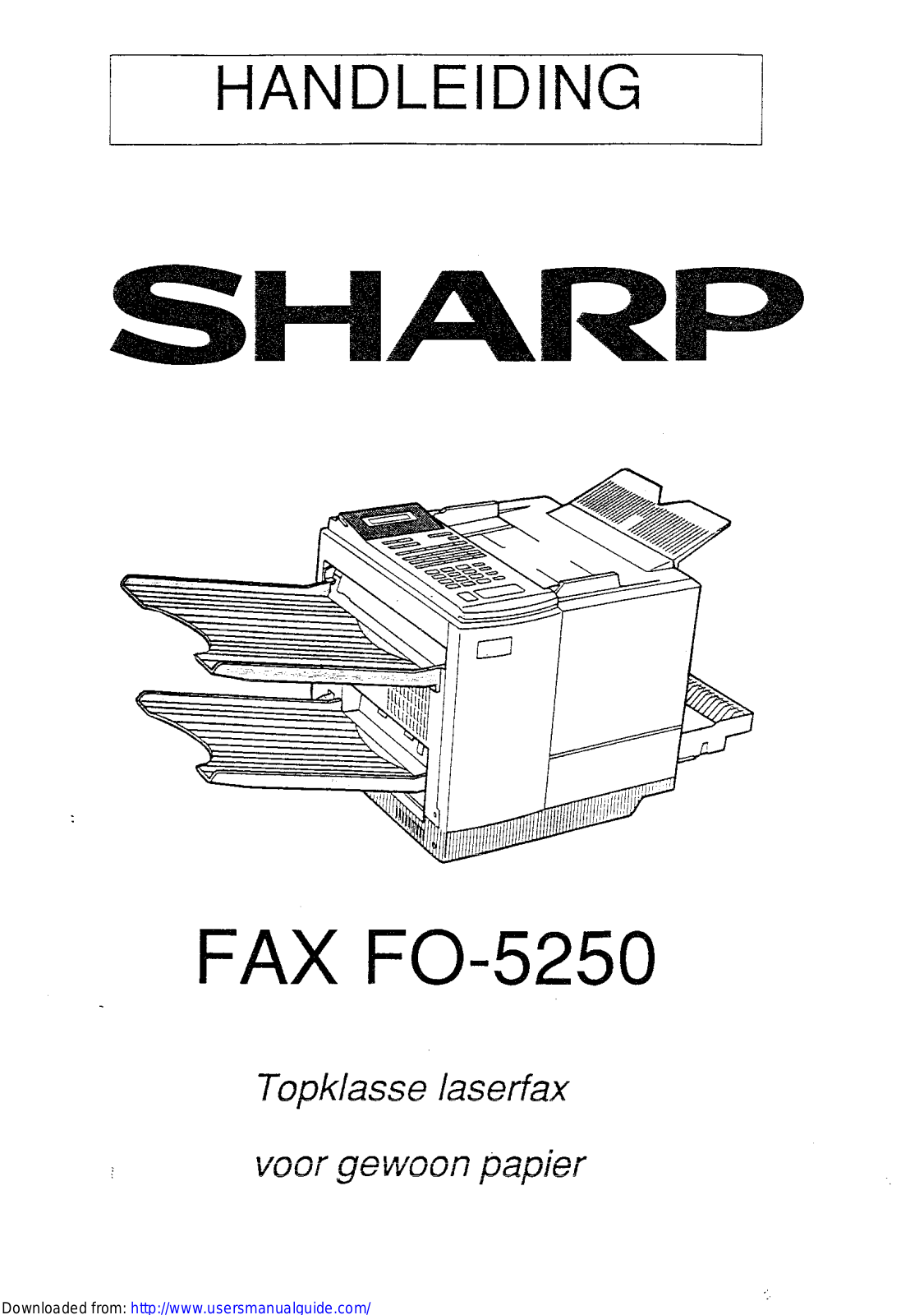 SHARP FO-5250 User Manual