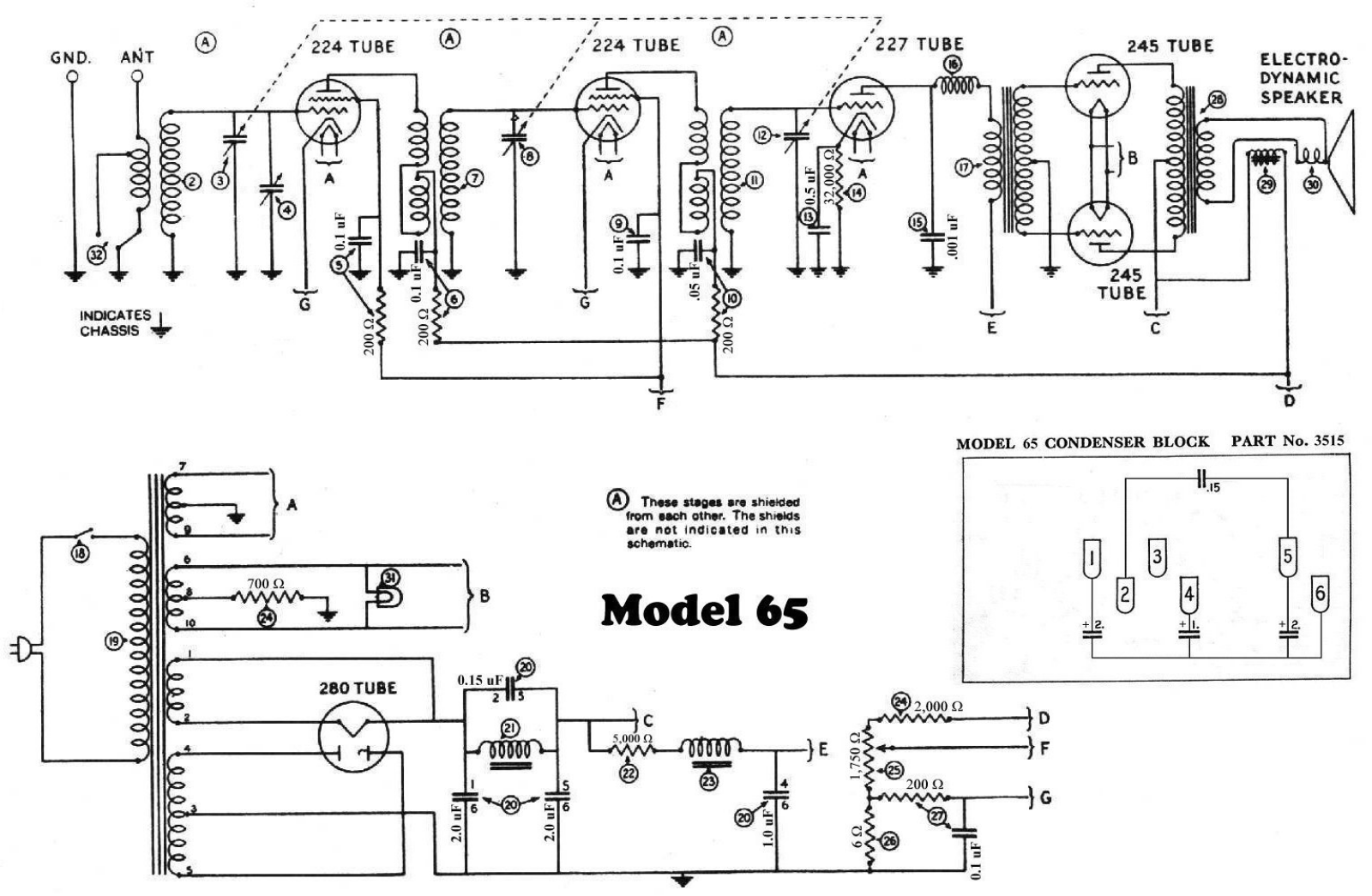 Philco 65 schematic