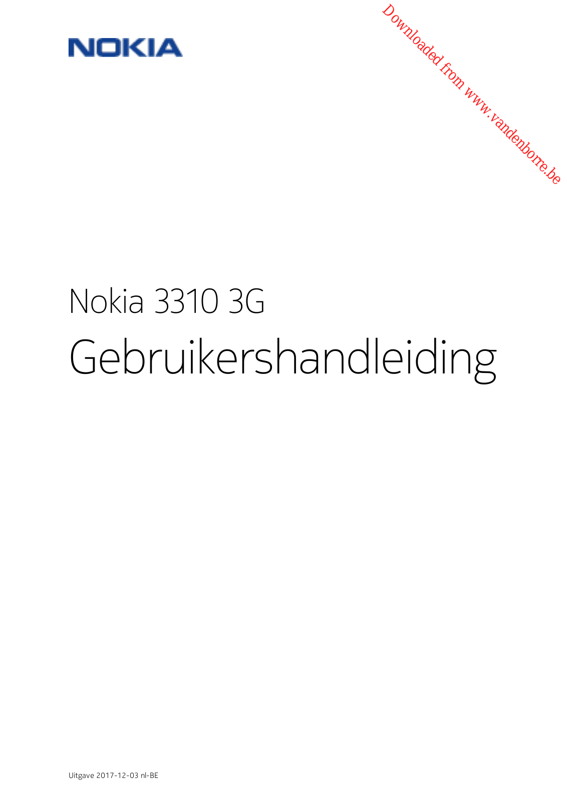 NOKIA 3310 User Manual