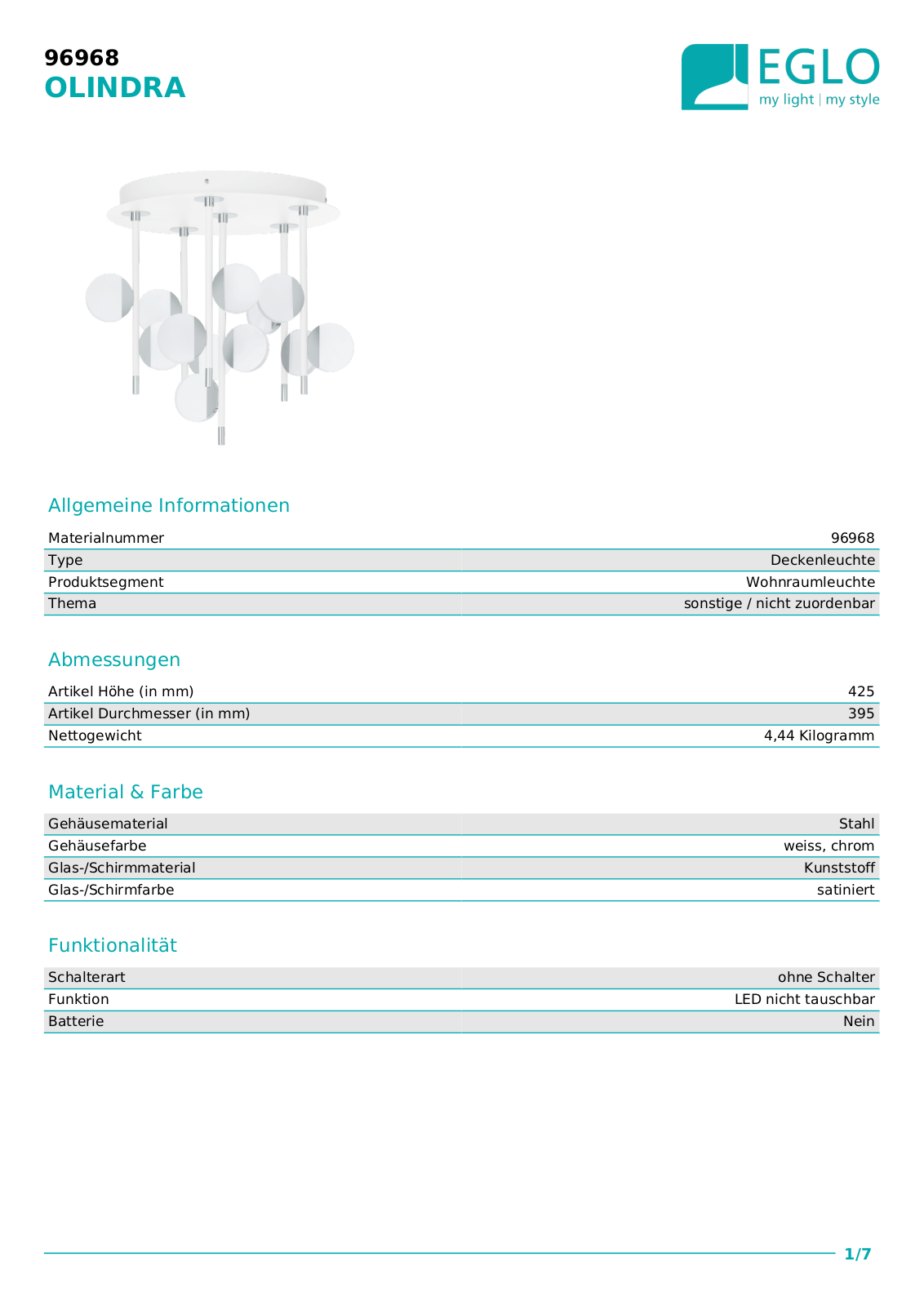 Eglo 96968 Service Manual