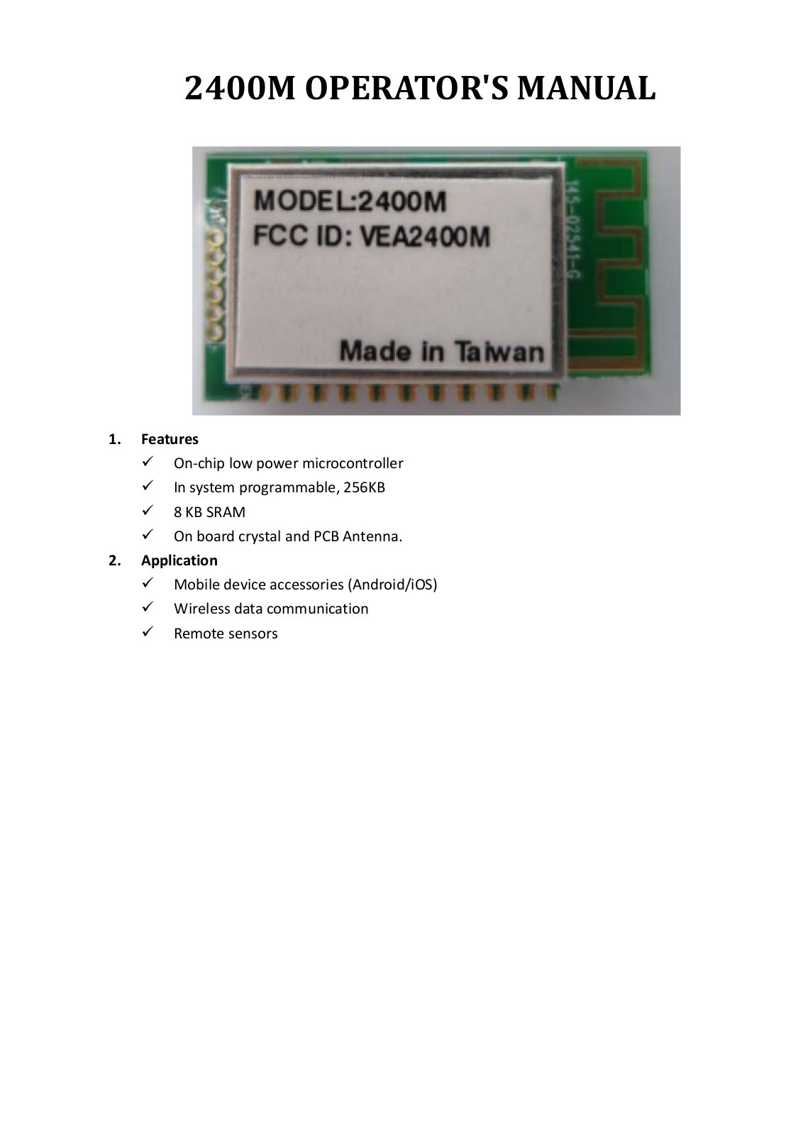 CHY FIREMATE 2400M Users Manual - ManualMachine.com