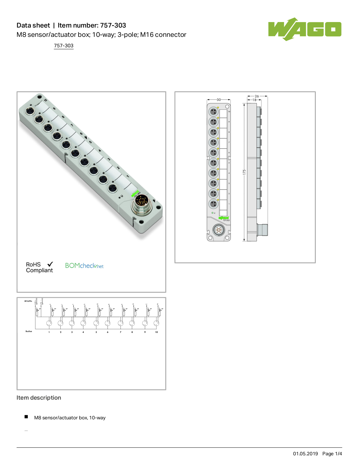 Wago 757-303 Data Sheet