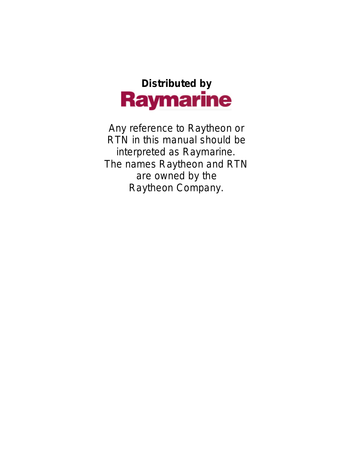 Raymarine AUTOHELM NAVCENTER 600 Manual