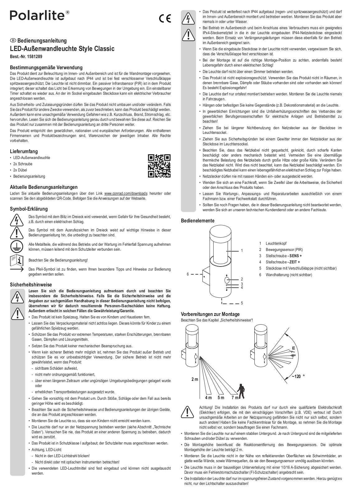 Polarlite 1581289 User guide