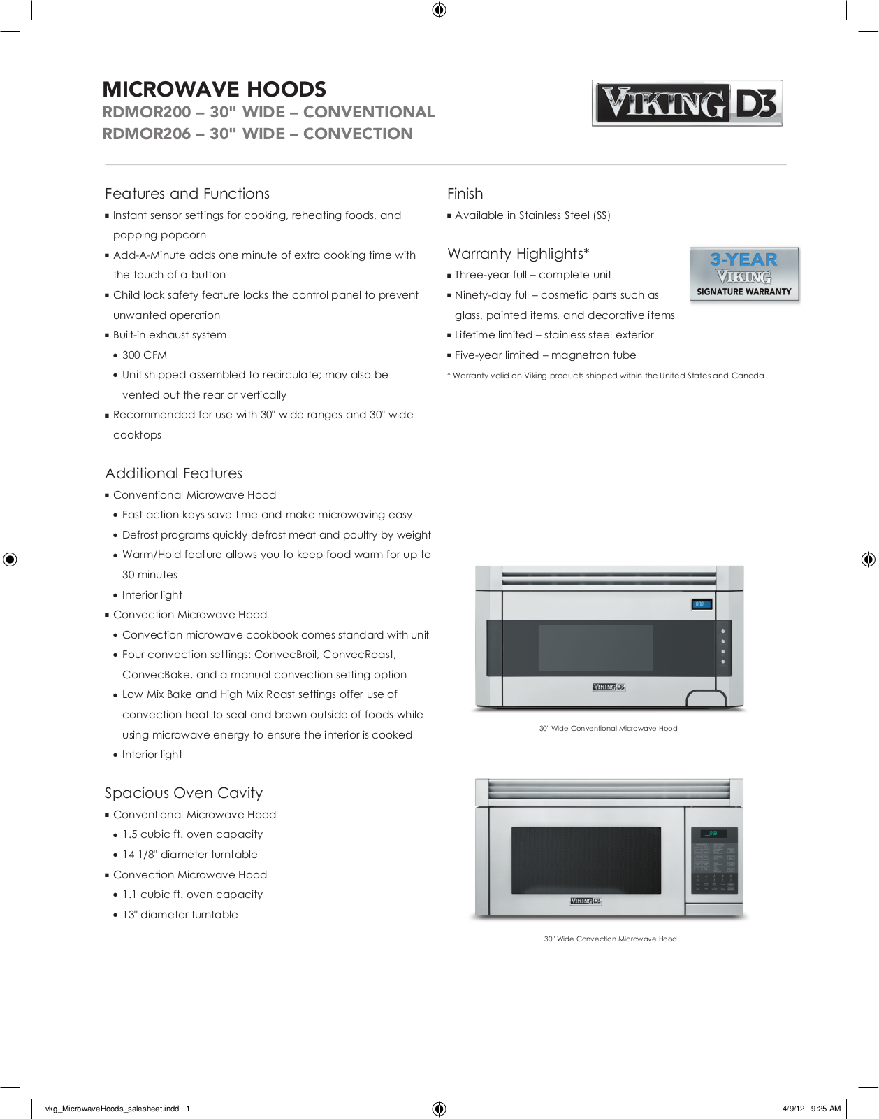 Viking RDMOR200 User Manual