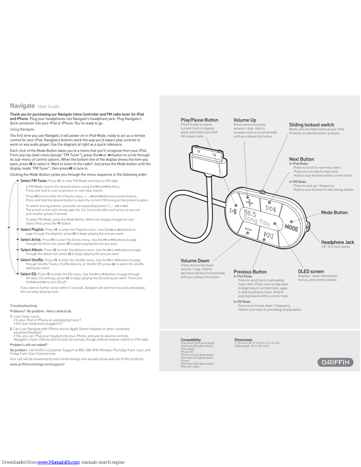 Griffin Technology Navigate User Manual