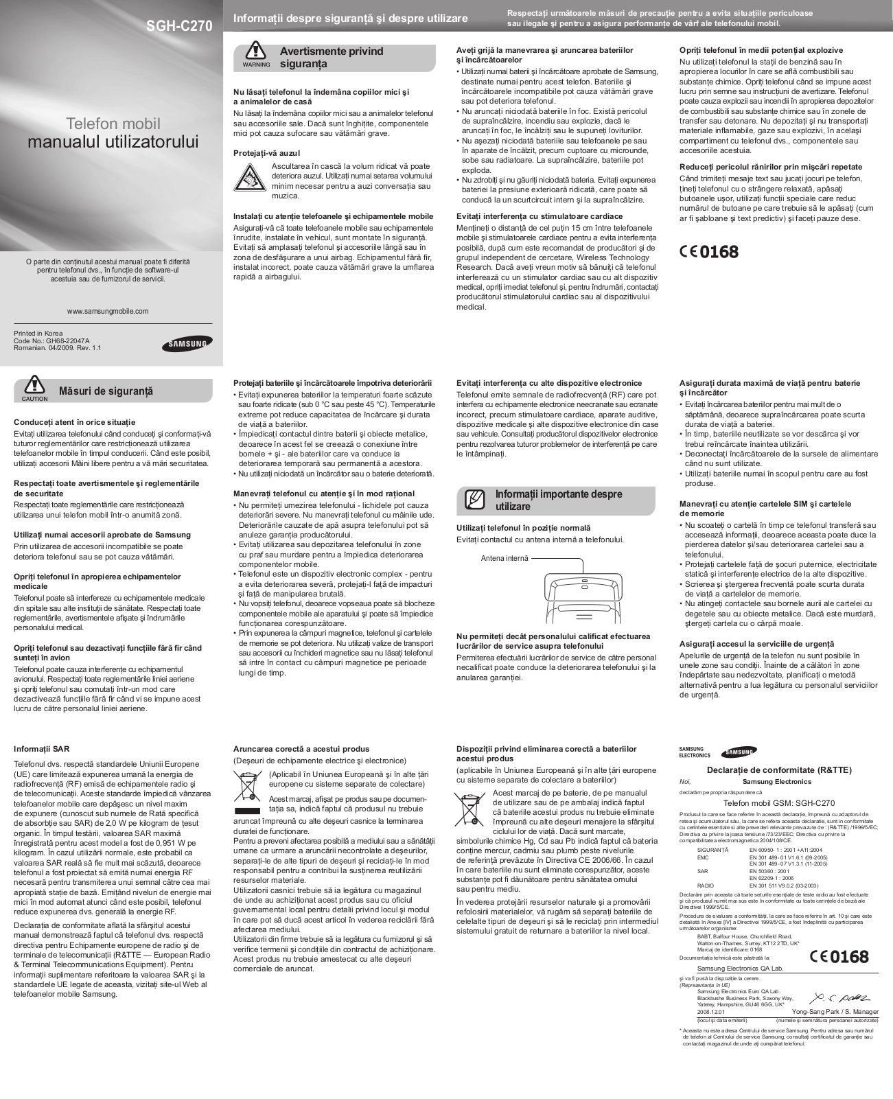 Samsung SGH-C270 User Manual