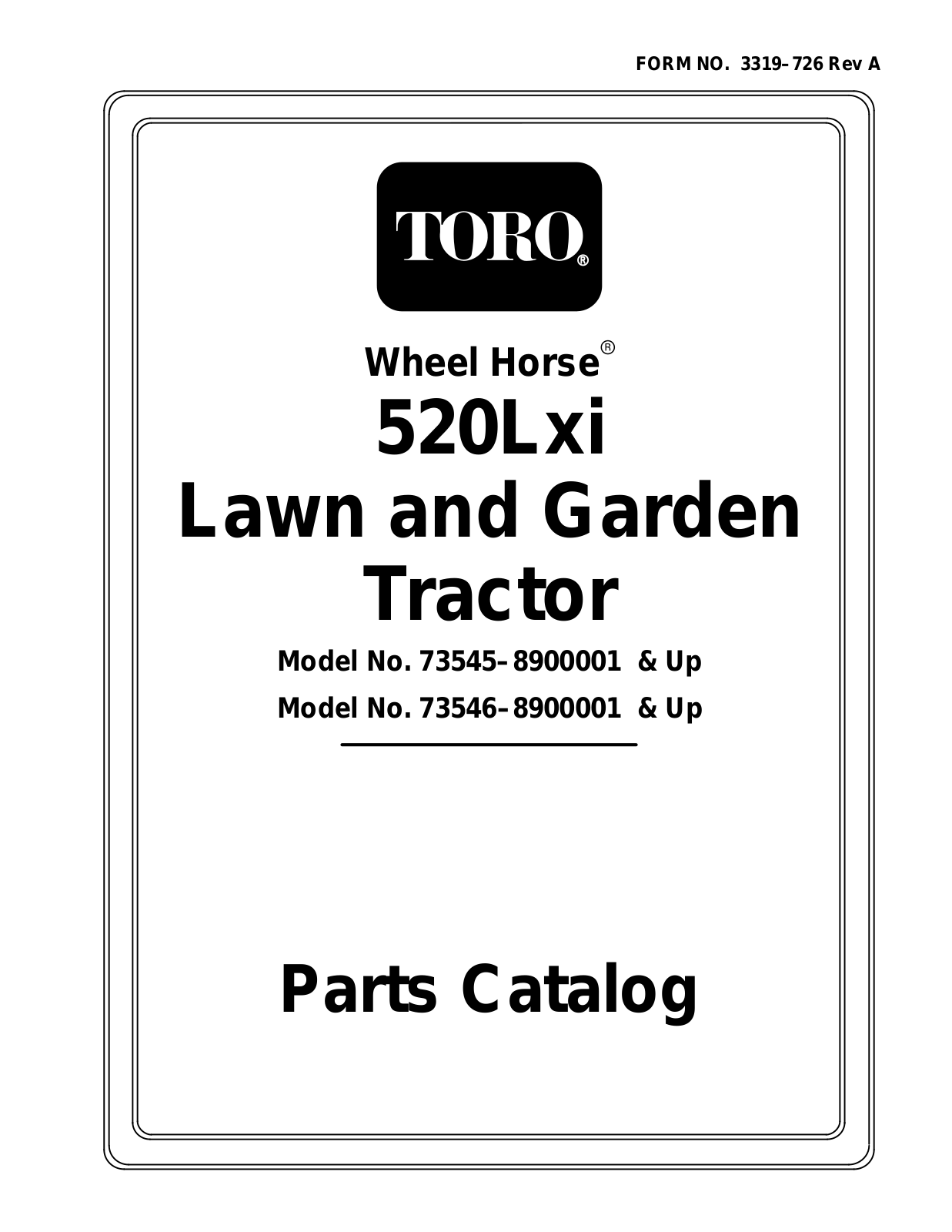 Toro 73545, 73546 Parts Catalogue