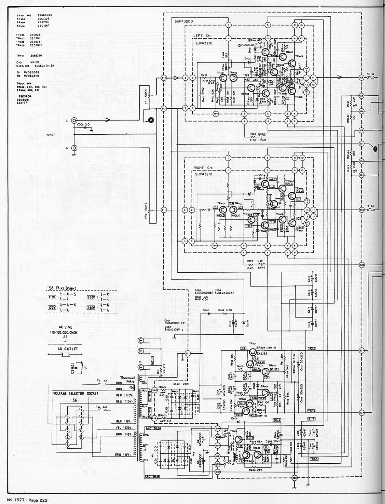 Technics SE-9200 Schematic