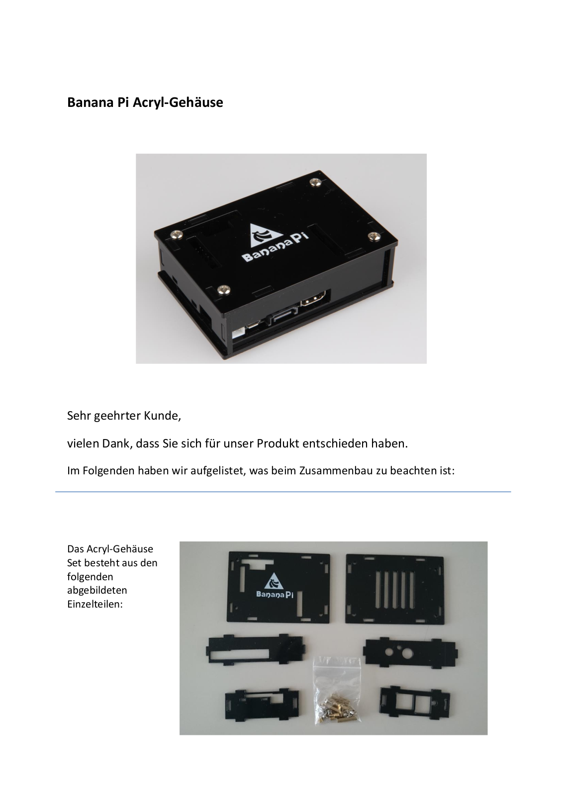 Joy-it bananaPI-Case02 User guide