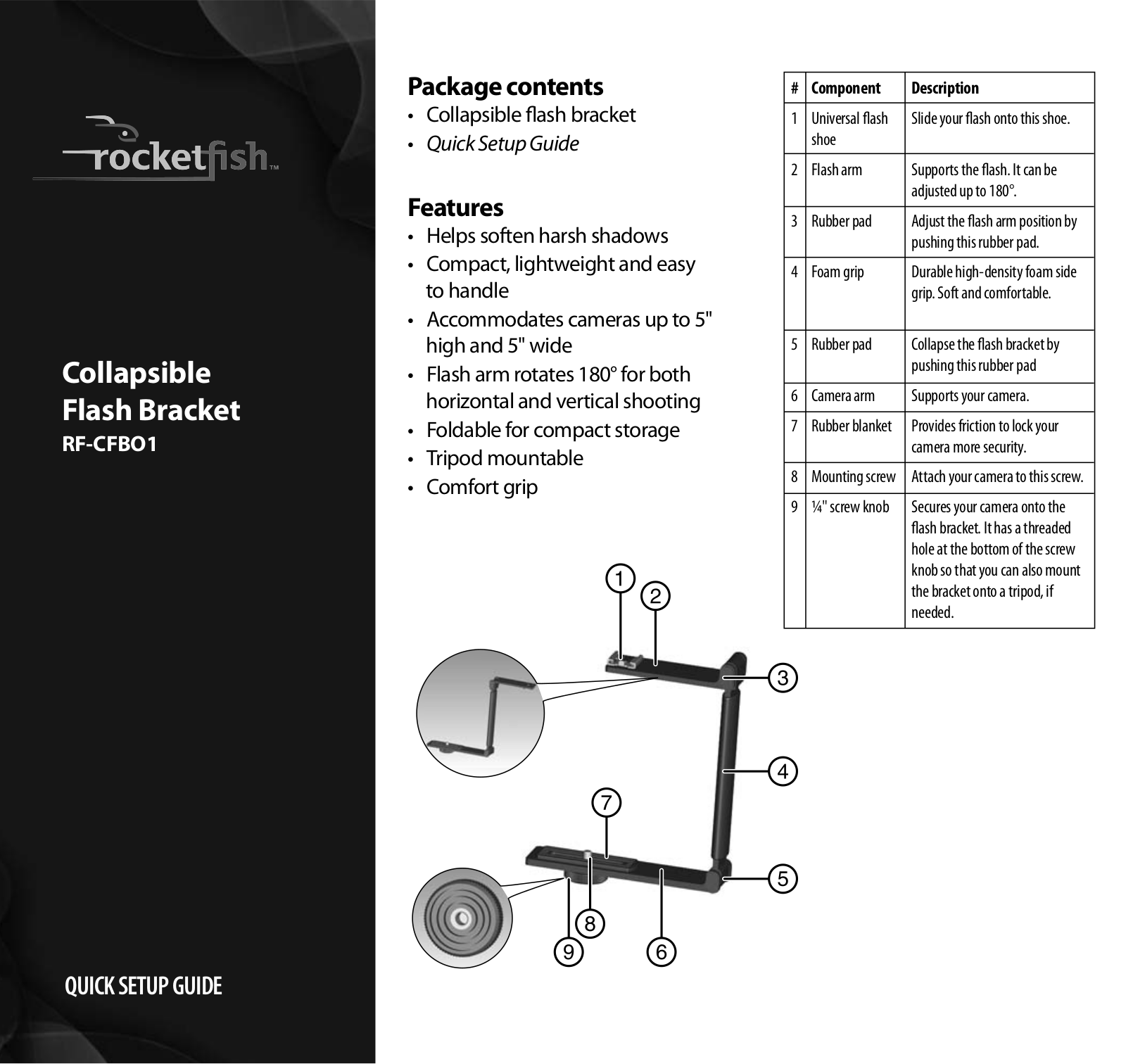 RocketFish RF-CFB01 Quick Setup Guide