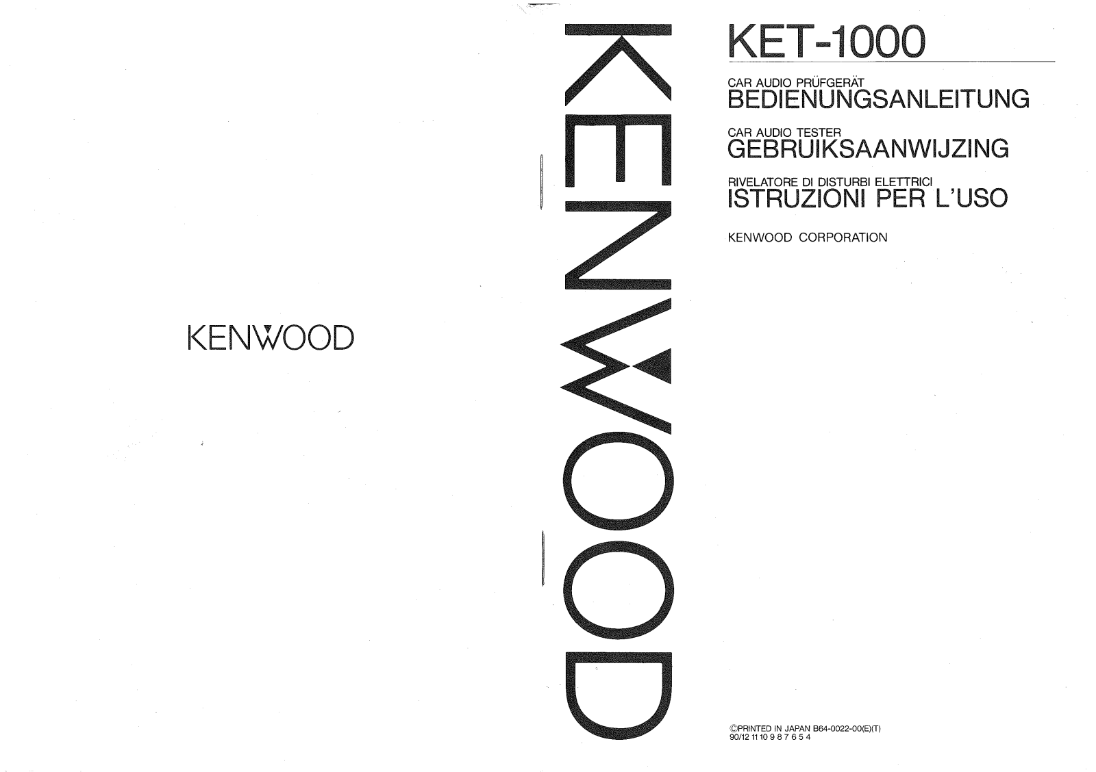 Kenwood KET-1000 User's Guide