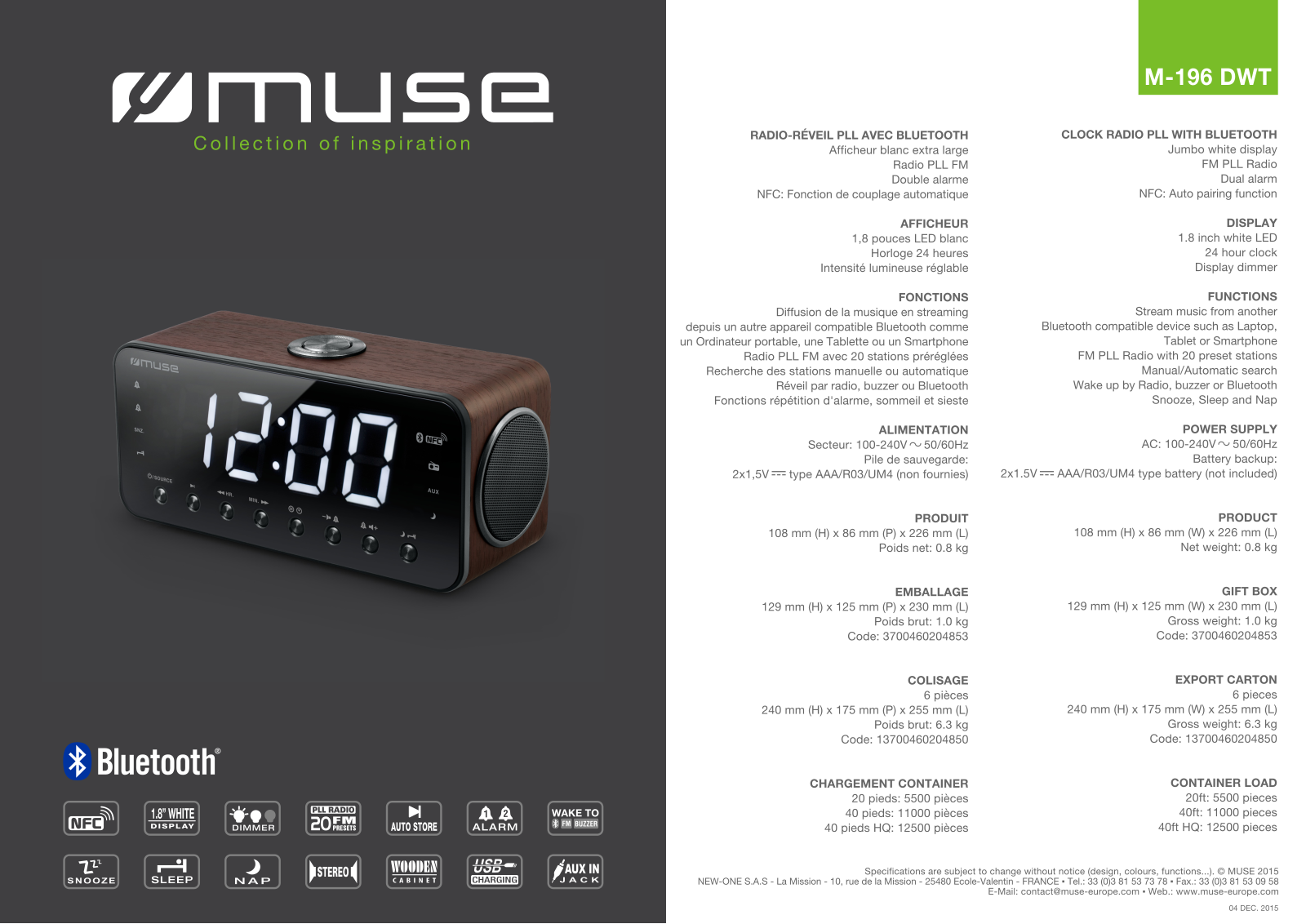 MUSE M-196 DWT User Manual