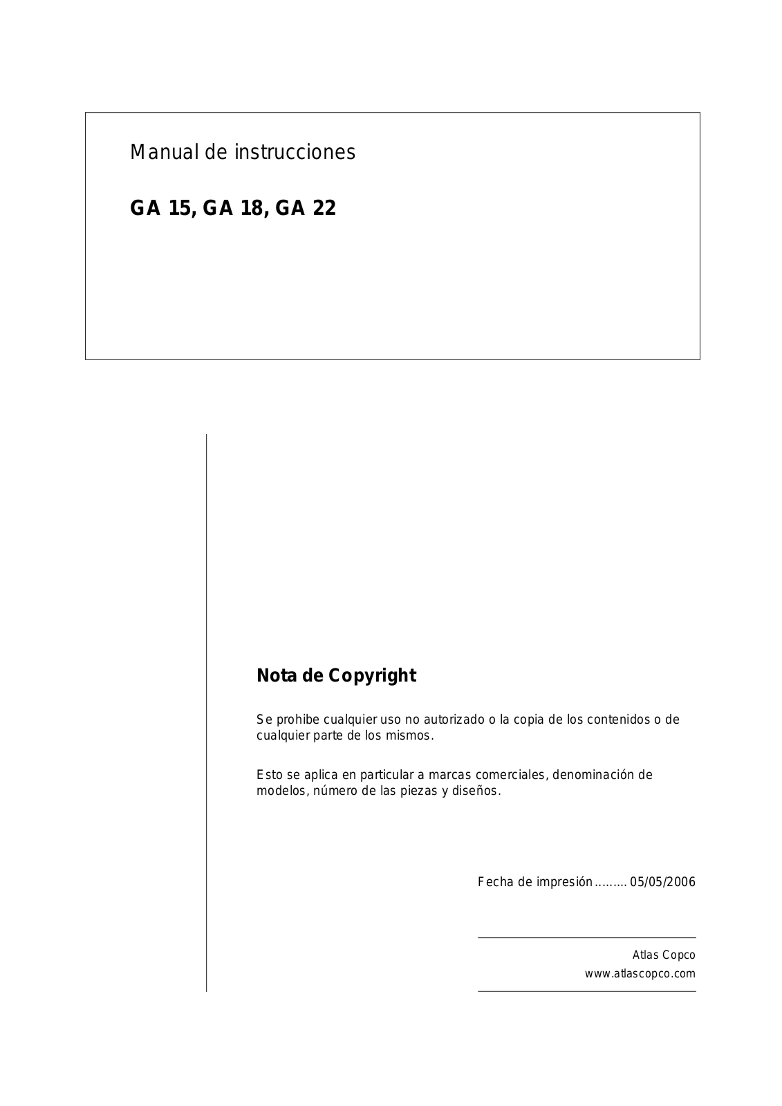 Atlas NUEVO Service manual