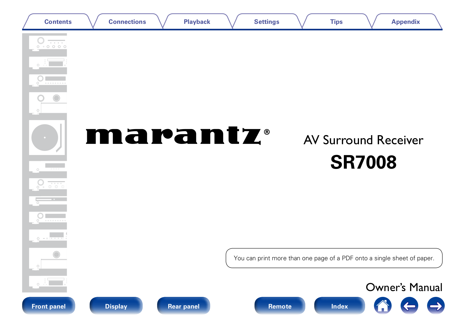 Marantz SR7008 Owners Manual