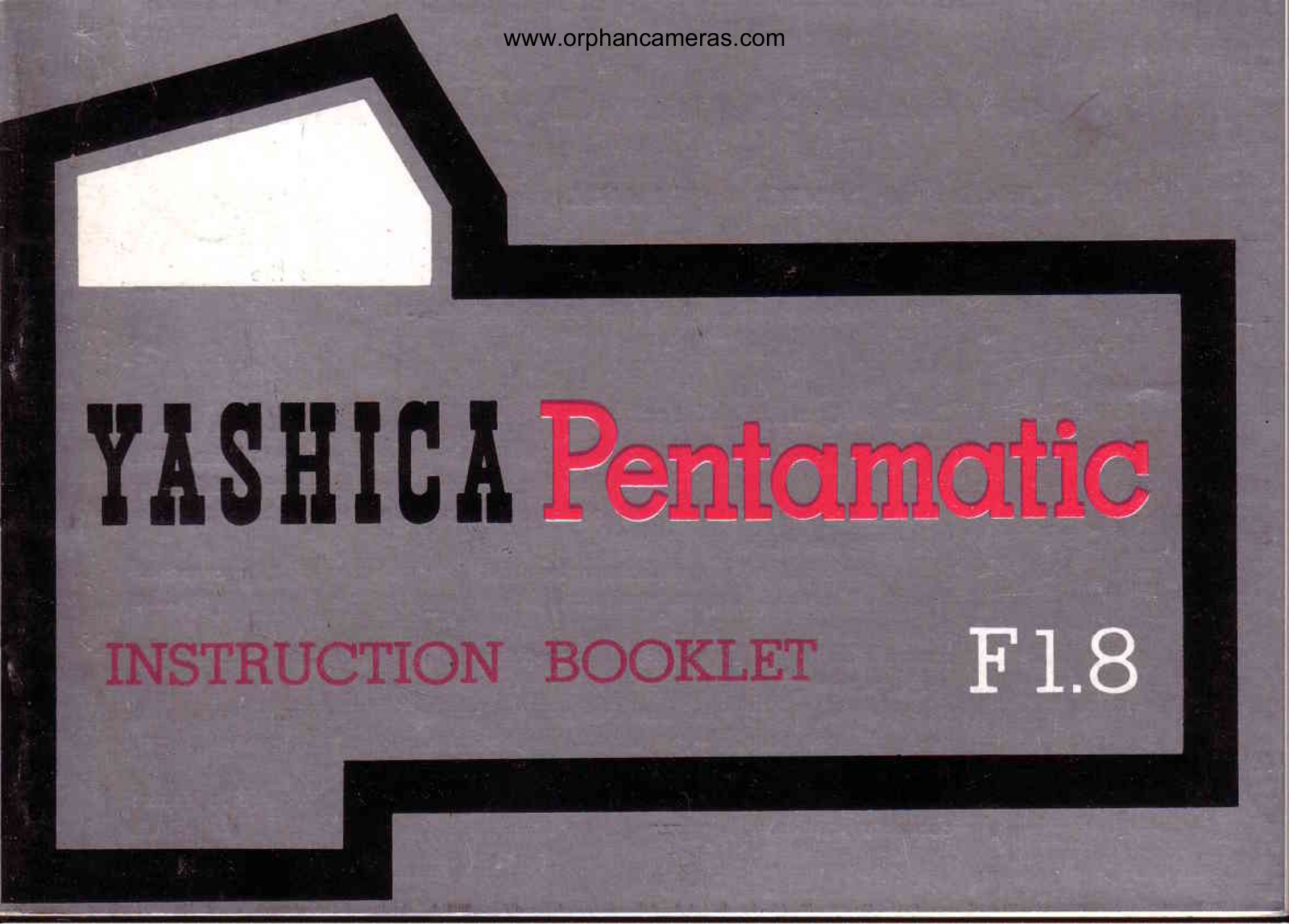 Yashica Pentamatic F 1.8 Instruction Booklet