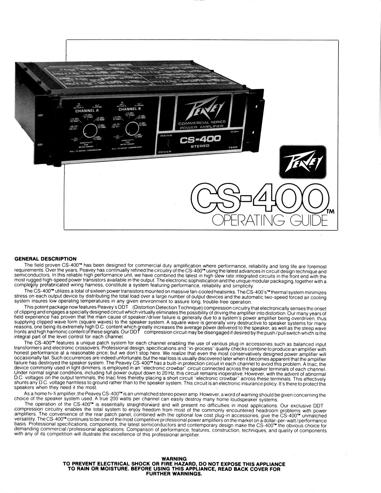 Peavey CS-400 User Manual