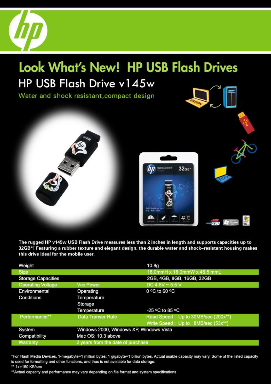 HP v145w Product Information