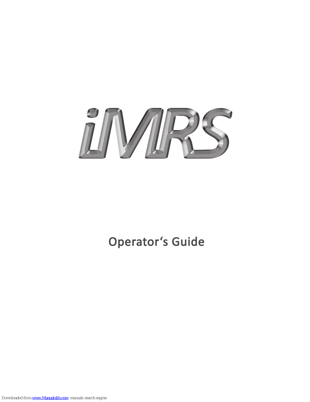 Swiss Bionic Solutions IMRS Operator's Manual