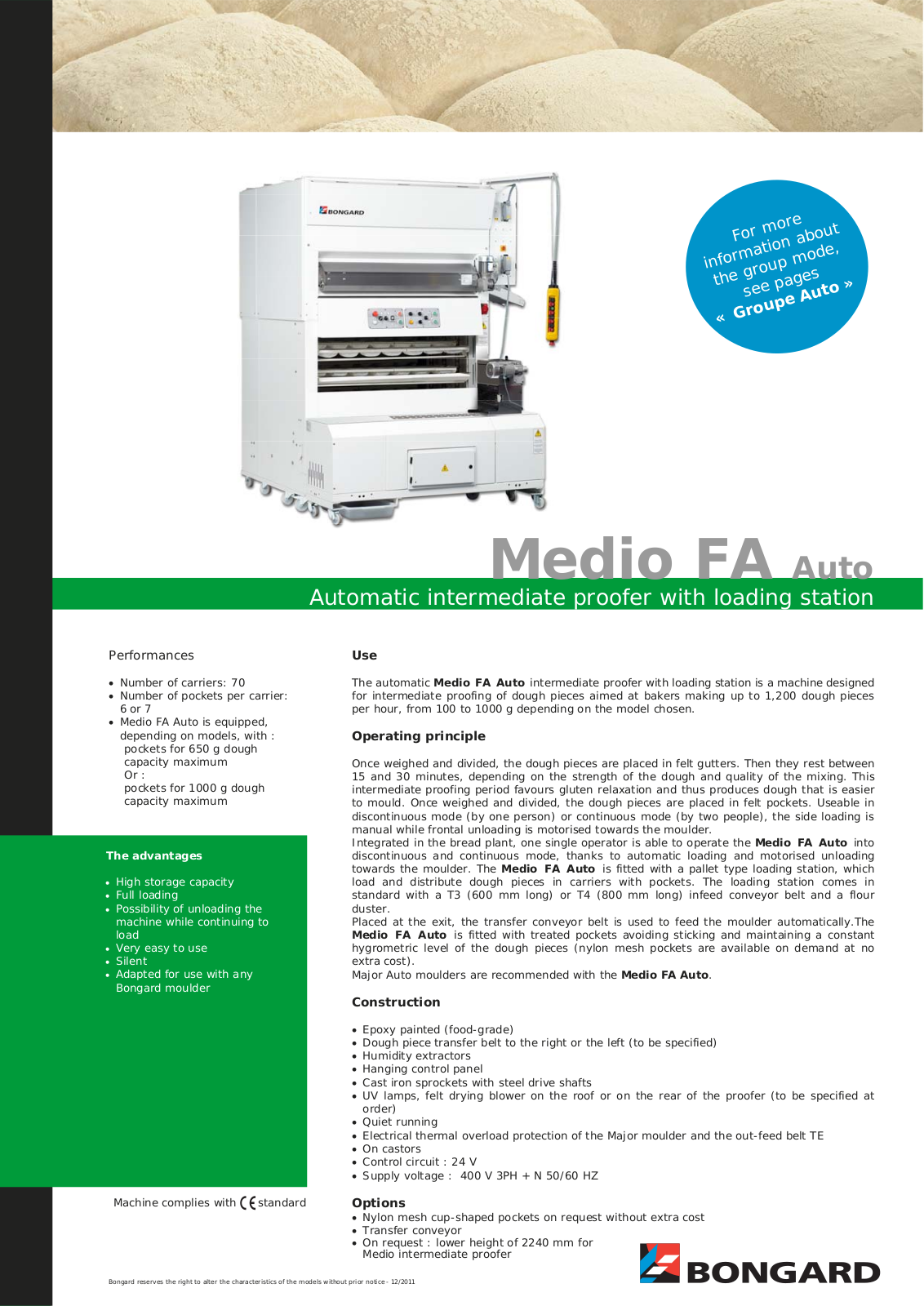 Bongard Medio FA Auto User Manual