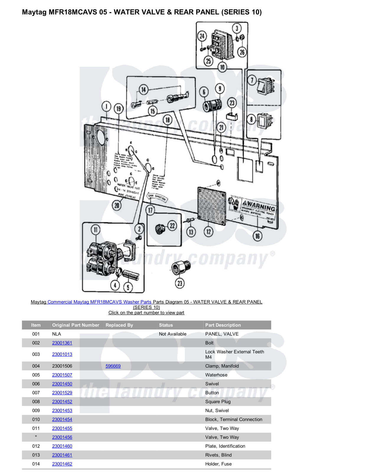 Maytag MFR18MCAVS Parts Diagram