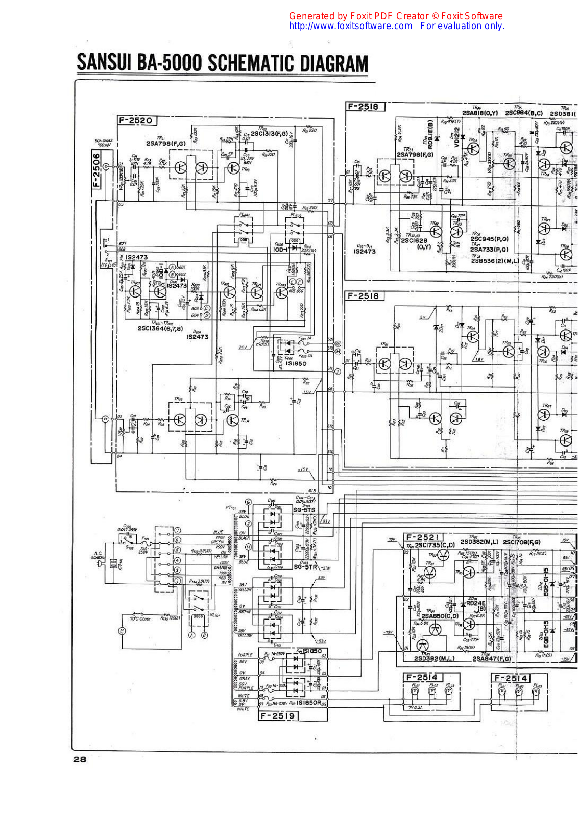 SANSUI ba-5000 schematic