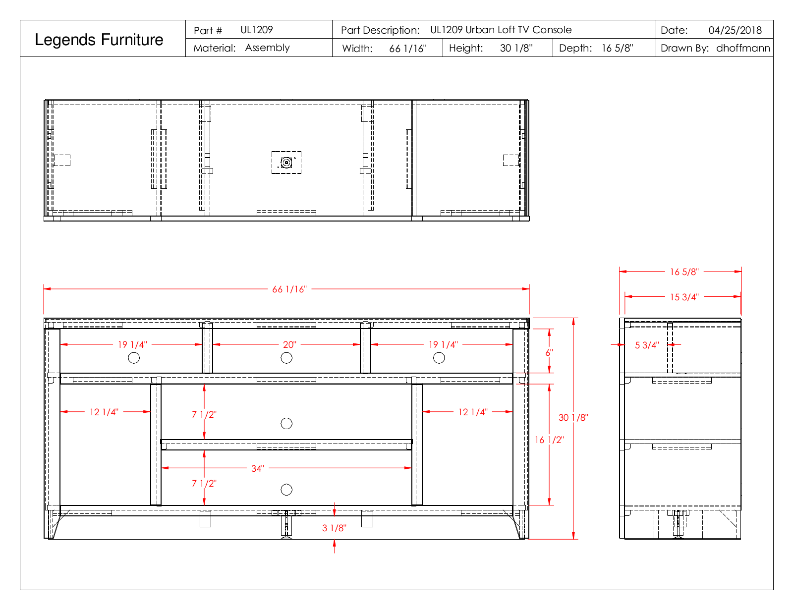 Legends Furniture UL1209 Specs