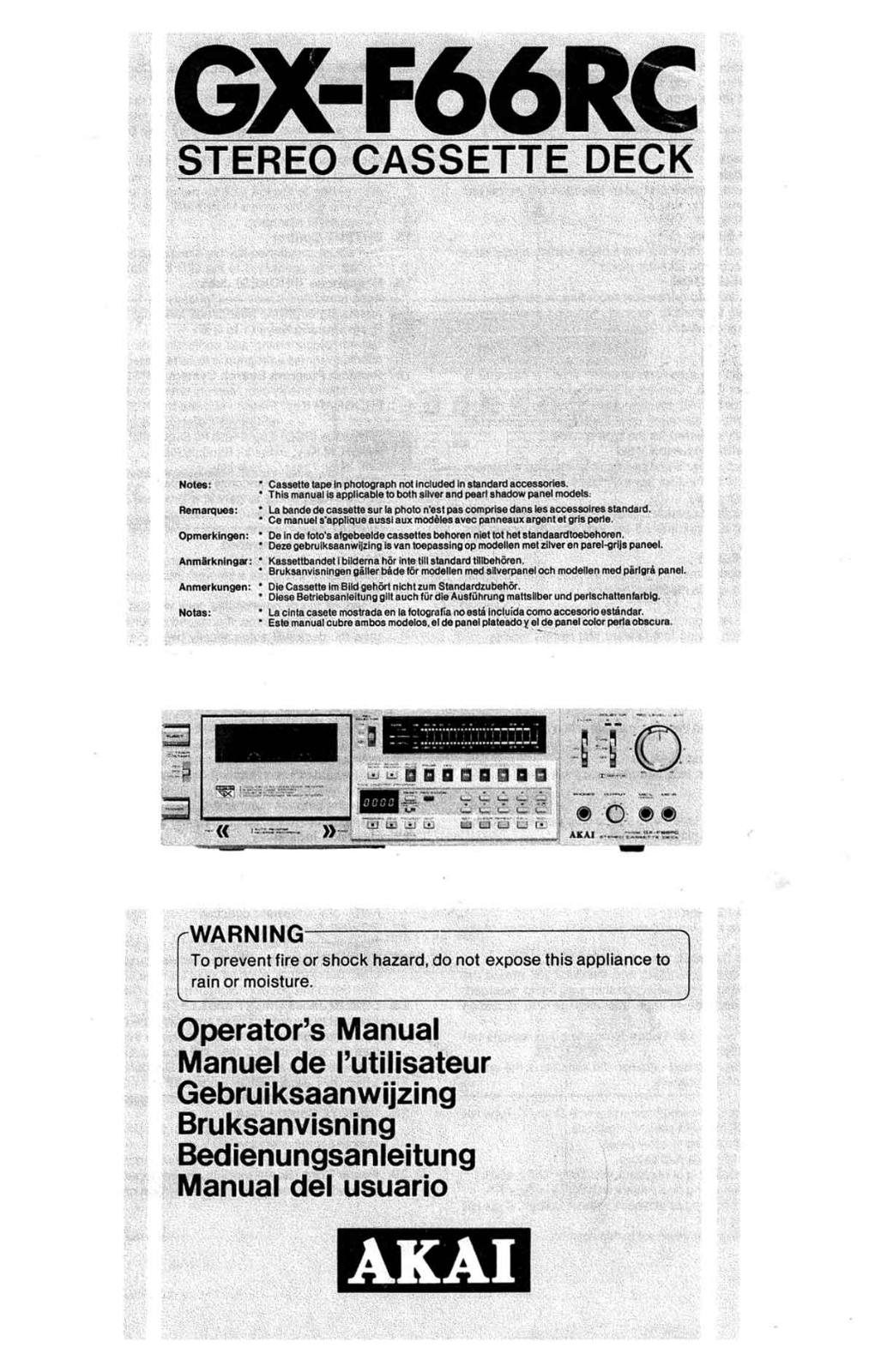 Akai GX-F66RC User Manual