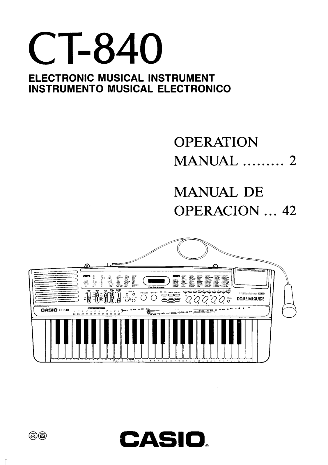 Casio CT-840 User Manual