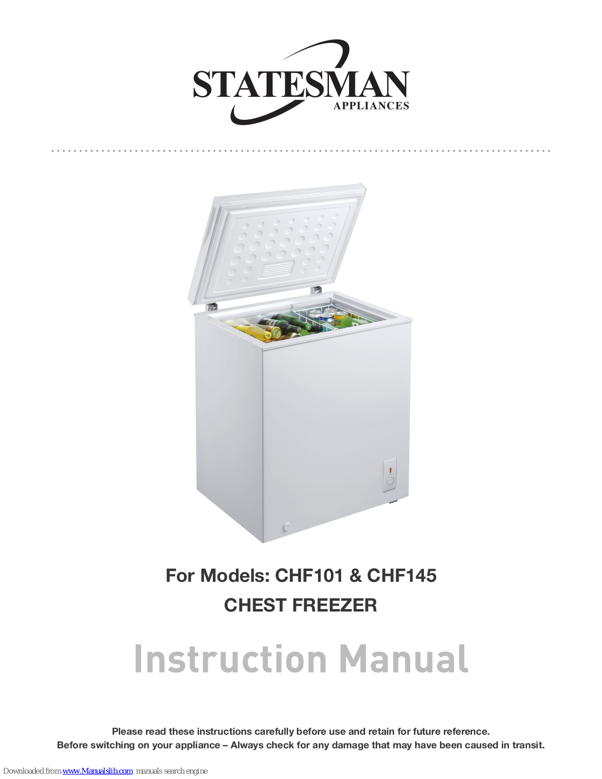 STATESMAN CHF101, CHF145 Instruction Manual