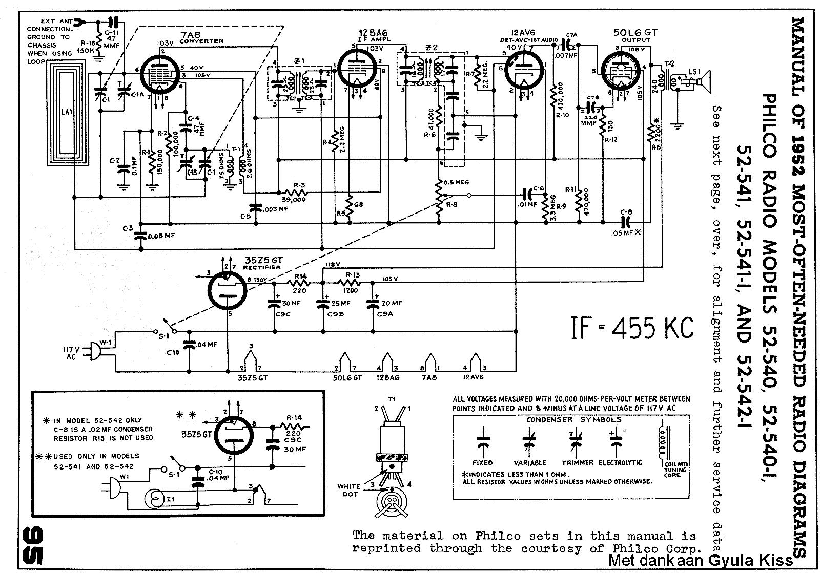 Philco 52-540 Schematic