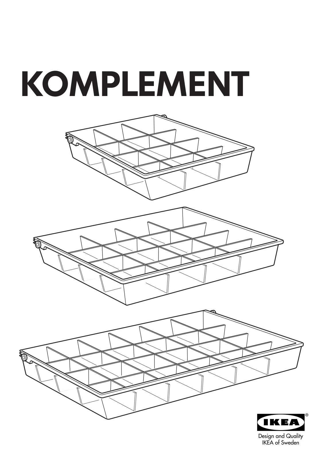 IKEA KOMPLEMENT STORAGE W-COMPARTMENTS Assembly Instruction