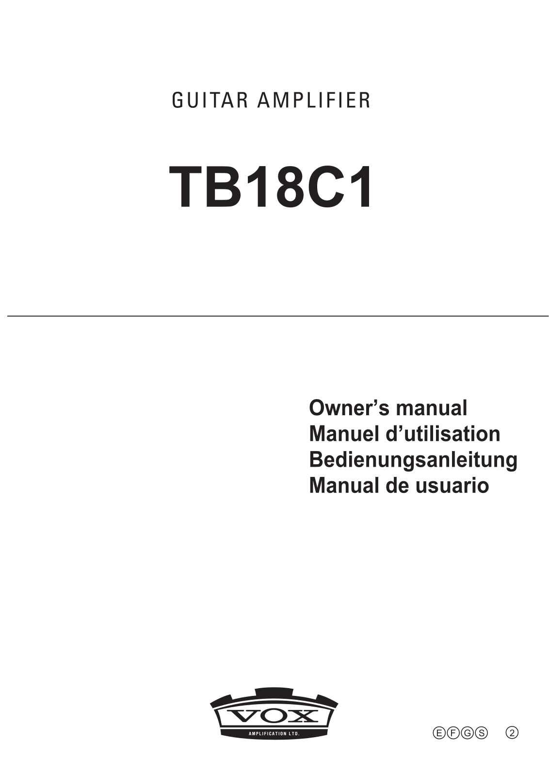 VOX Tb18C1 User Manual