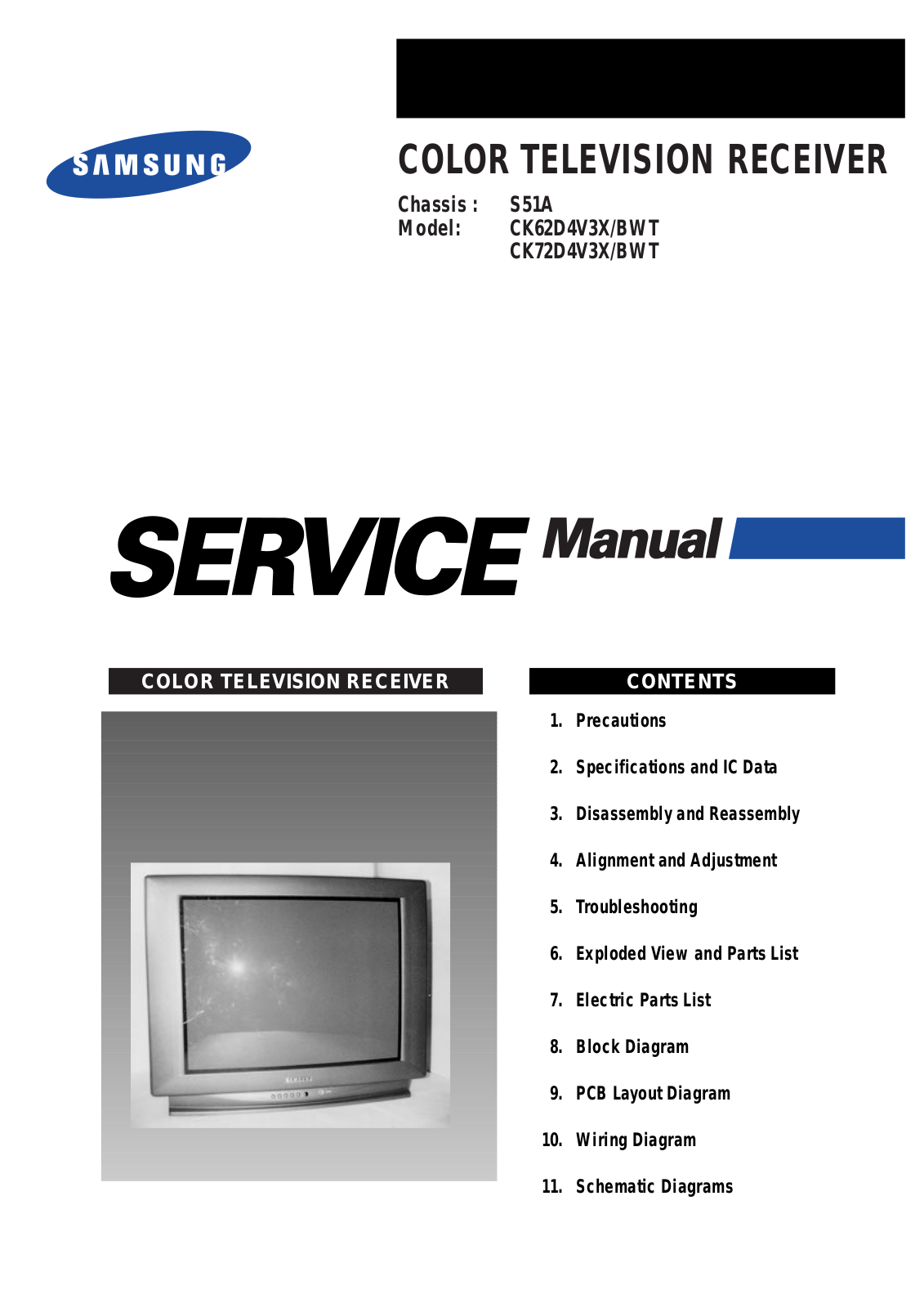 SAMSUNG CK-62, CK-72 Service Manual