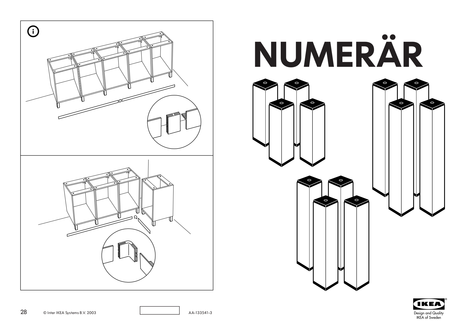 IKEA NUMERÄR LEG 4 3/8