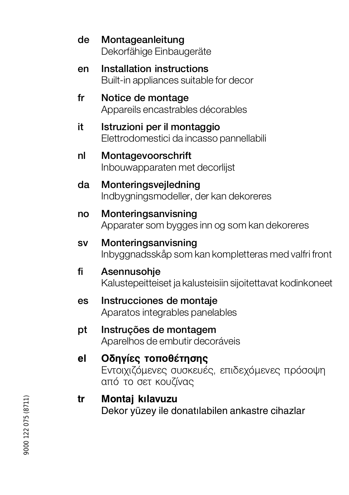 Bosch KFL24A51FF User Manual