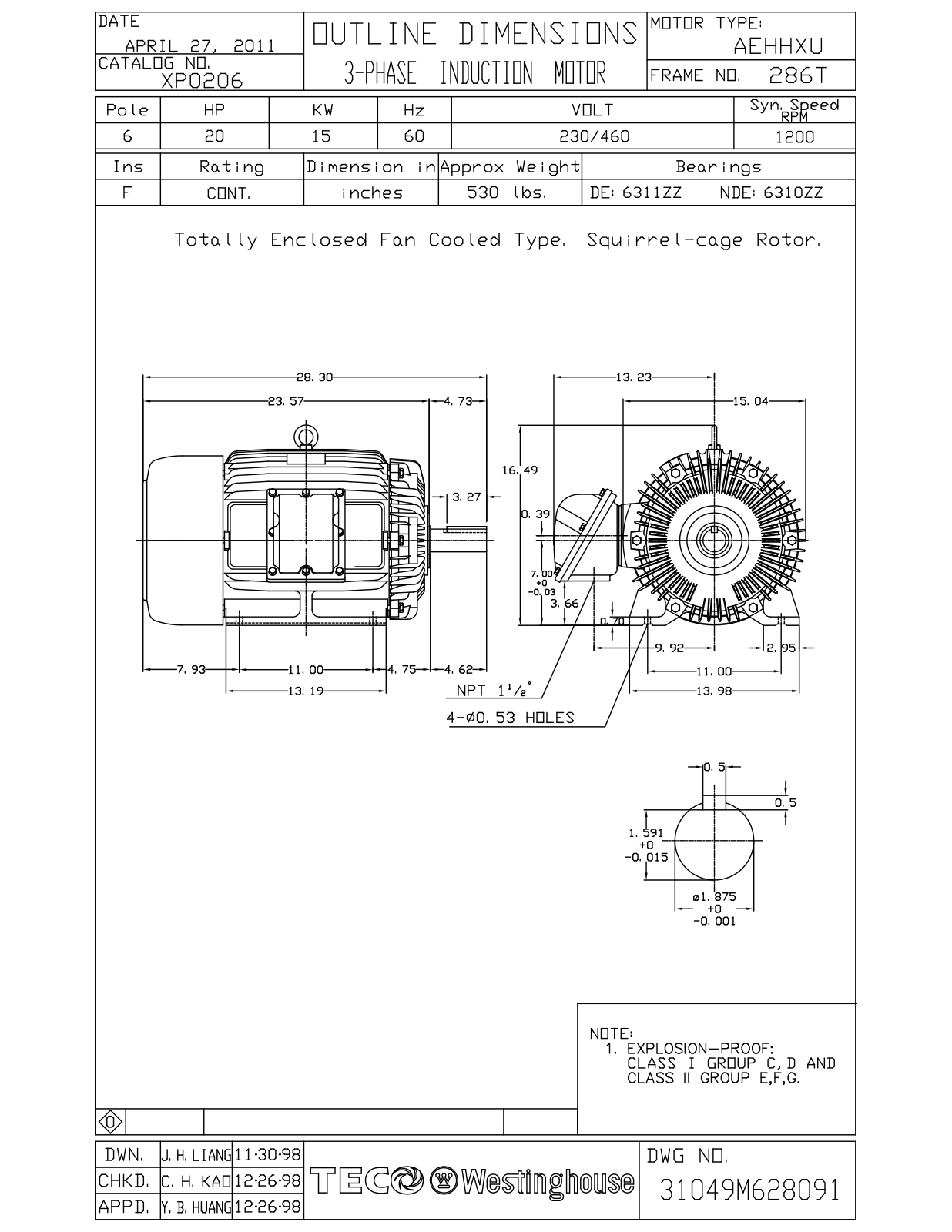 Teco XP0206 Reference Drawing