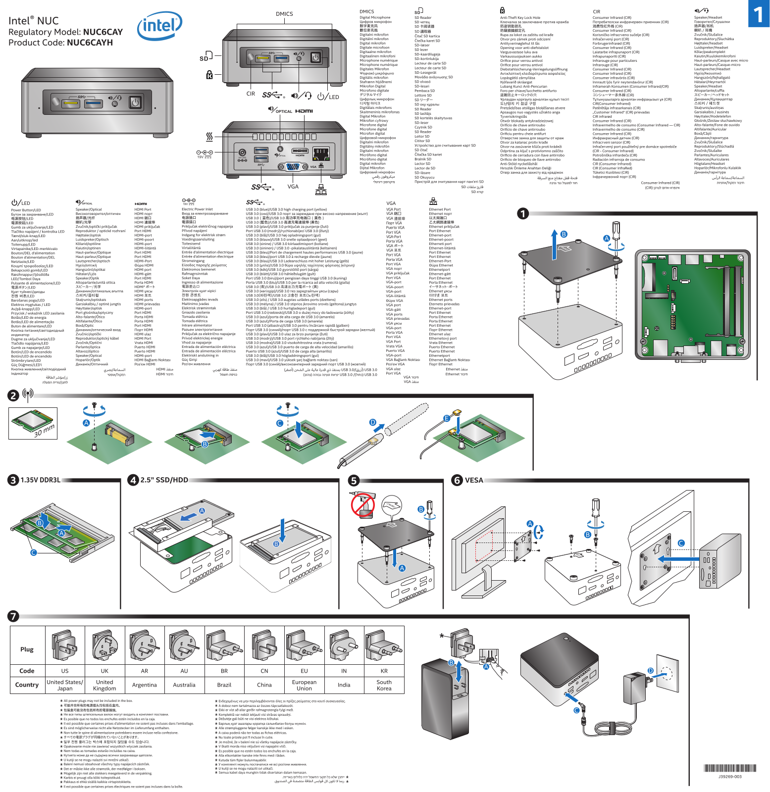 Intel NUC Original BOXNUC6CAYH User Manual