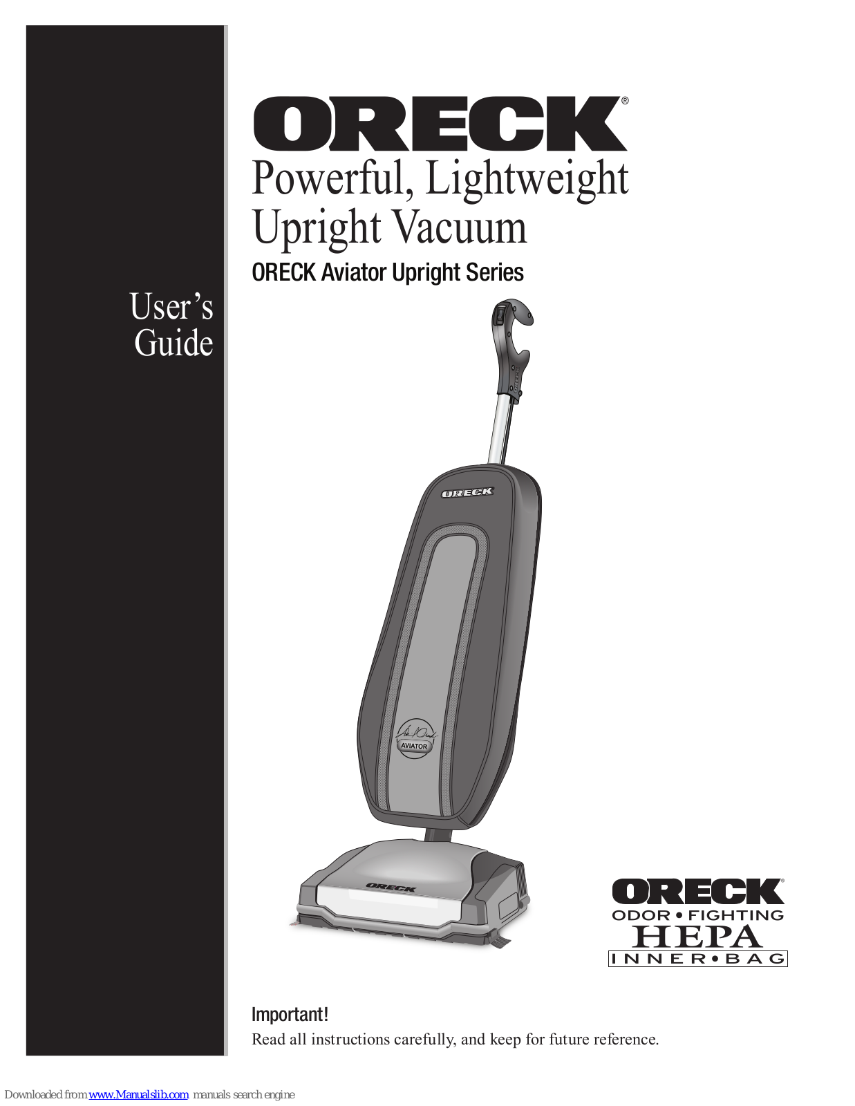 Oreck Aviator Upright User Manual