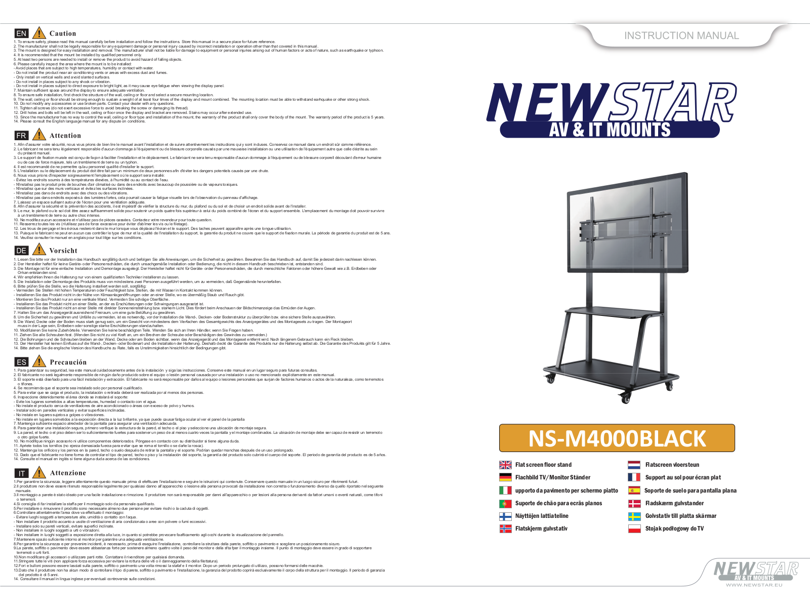 Newstar NS-M4000BLACK User Manual