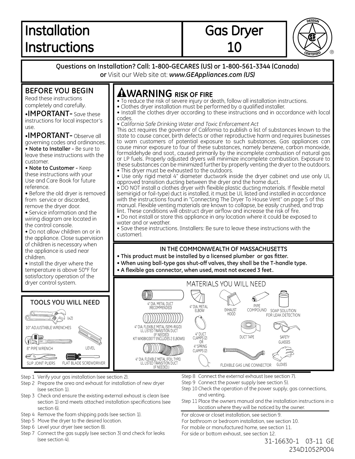 GE GFDN240GL0WW, GFDN245GL0MS, GFDN245GL1BB, GFDN245GL1MG, GFDN245GL1MS Installation Guide - ManualMachine.com