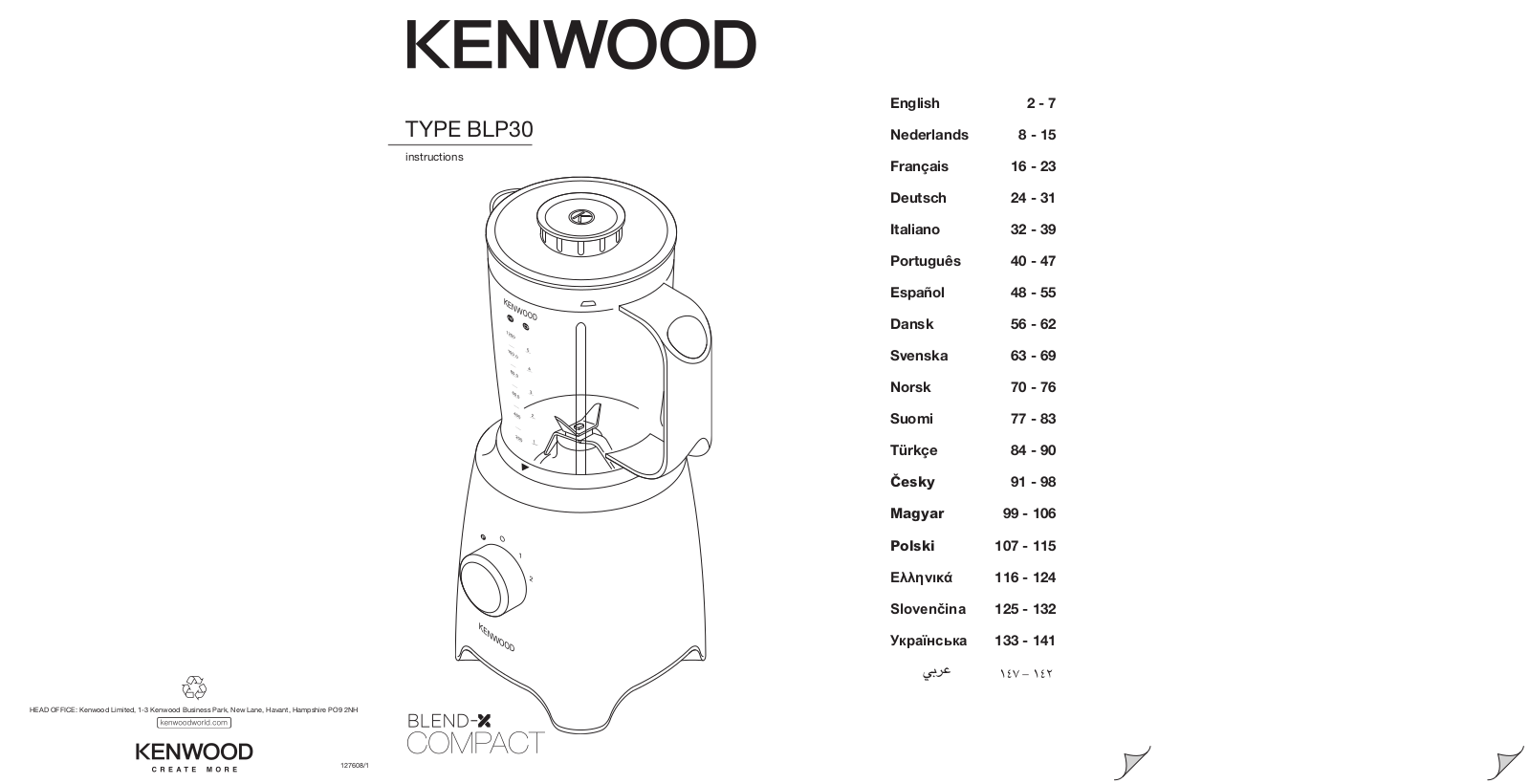 Kenwood BLP30 Series, BLP302 Instruction Manual