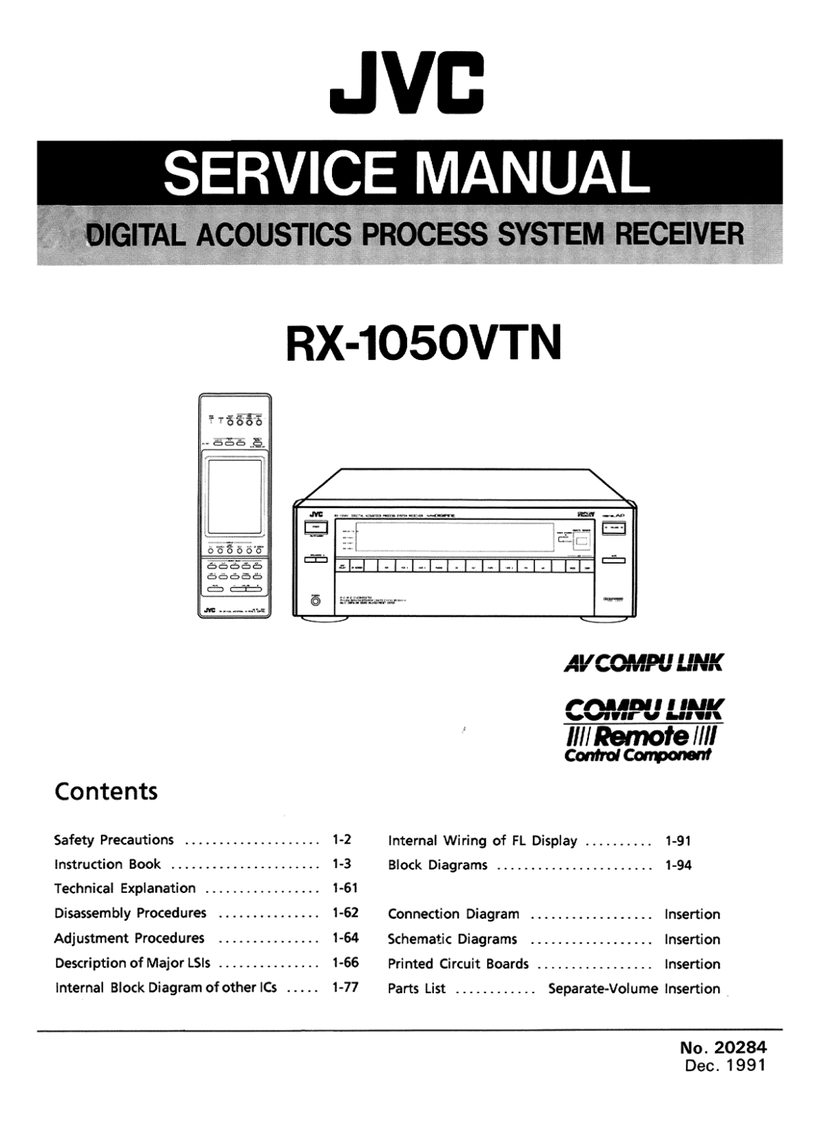 JVC RX-1050-VTN Service manual