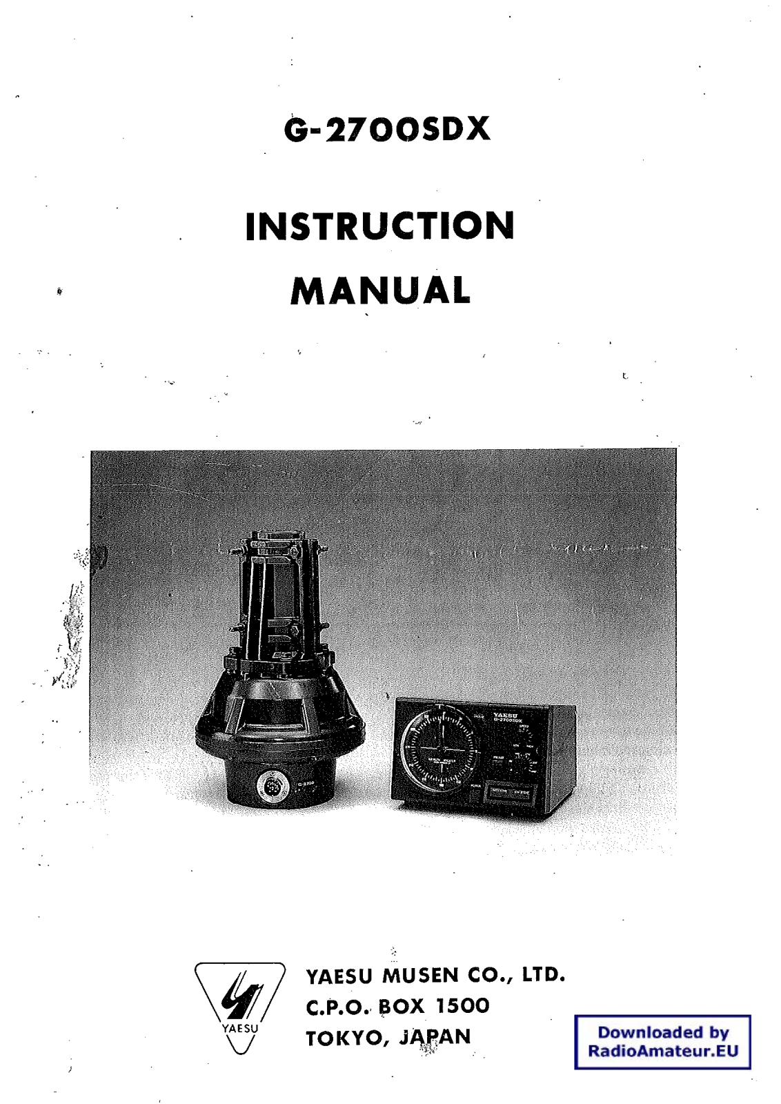 Yaesu G-2700SDX User guide