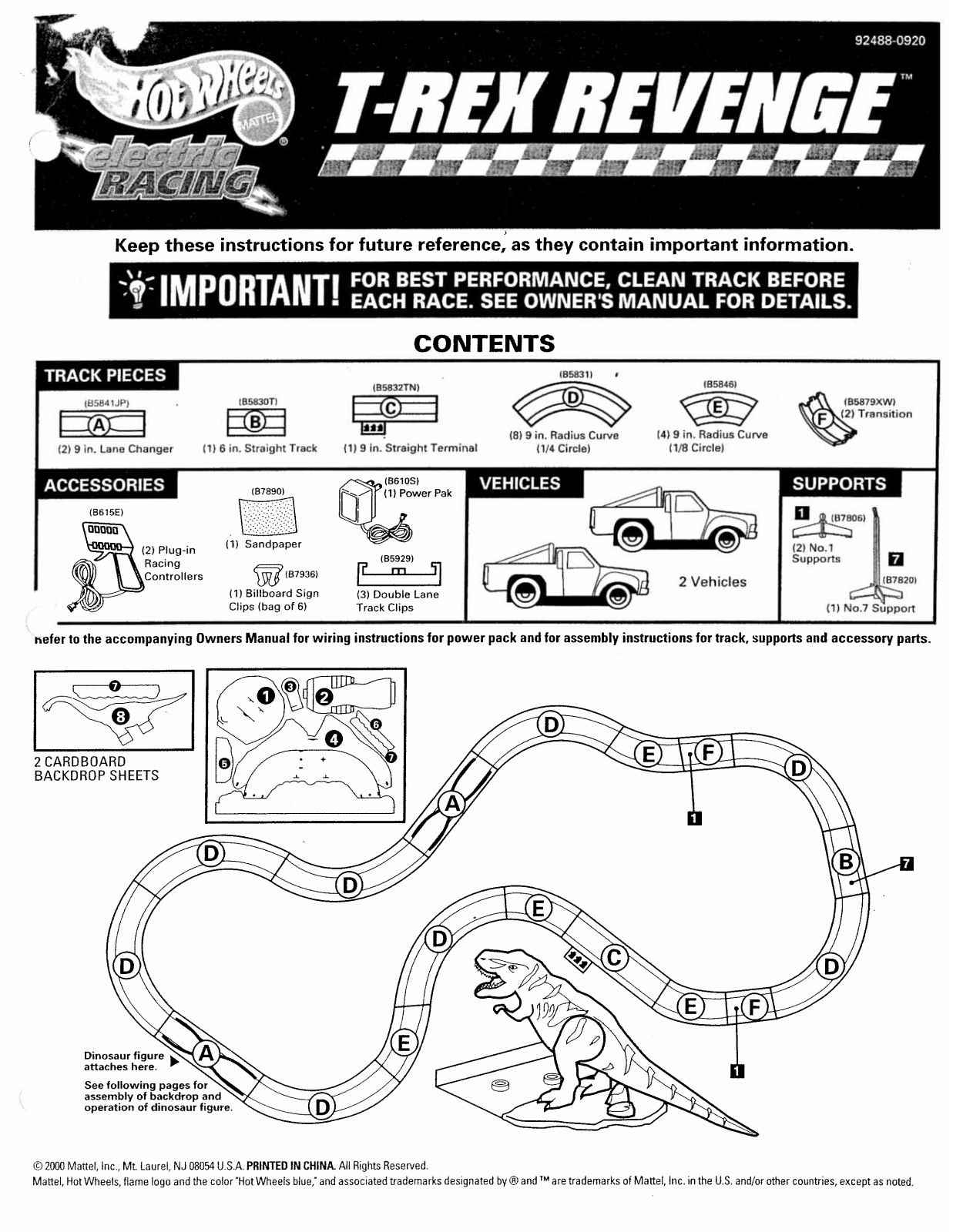 Fisher-Price 92488 Instruction Sheet