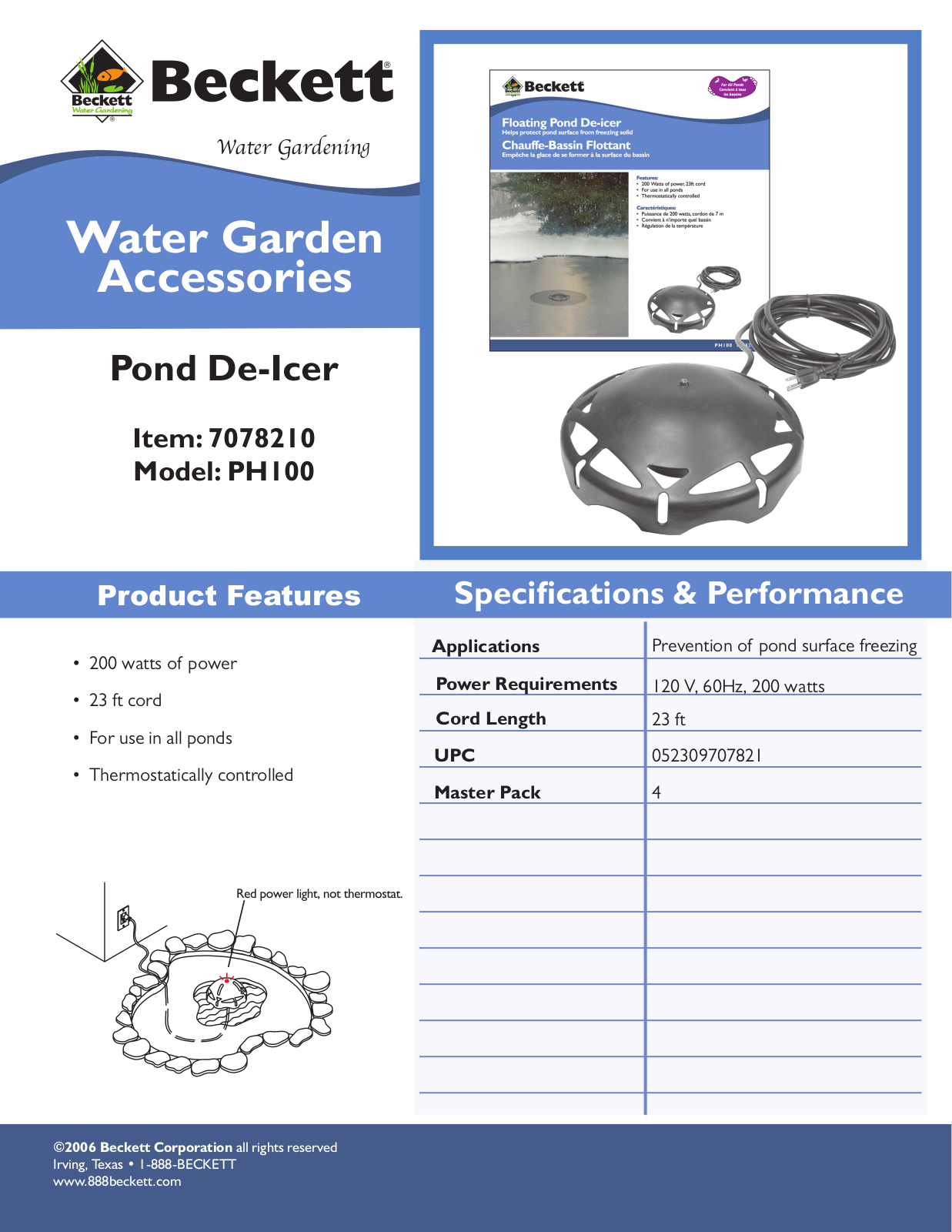 Beckett Water Gardening PH100 User Manual