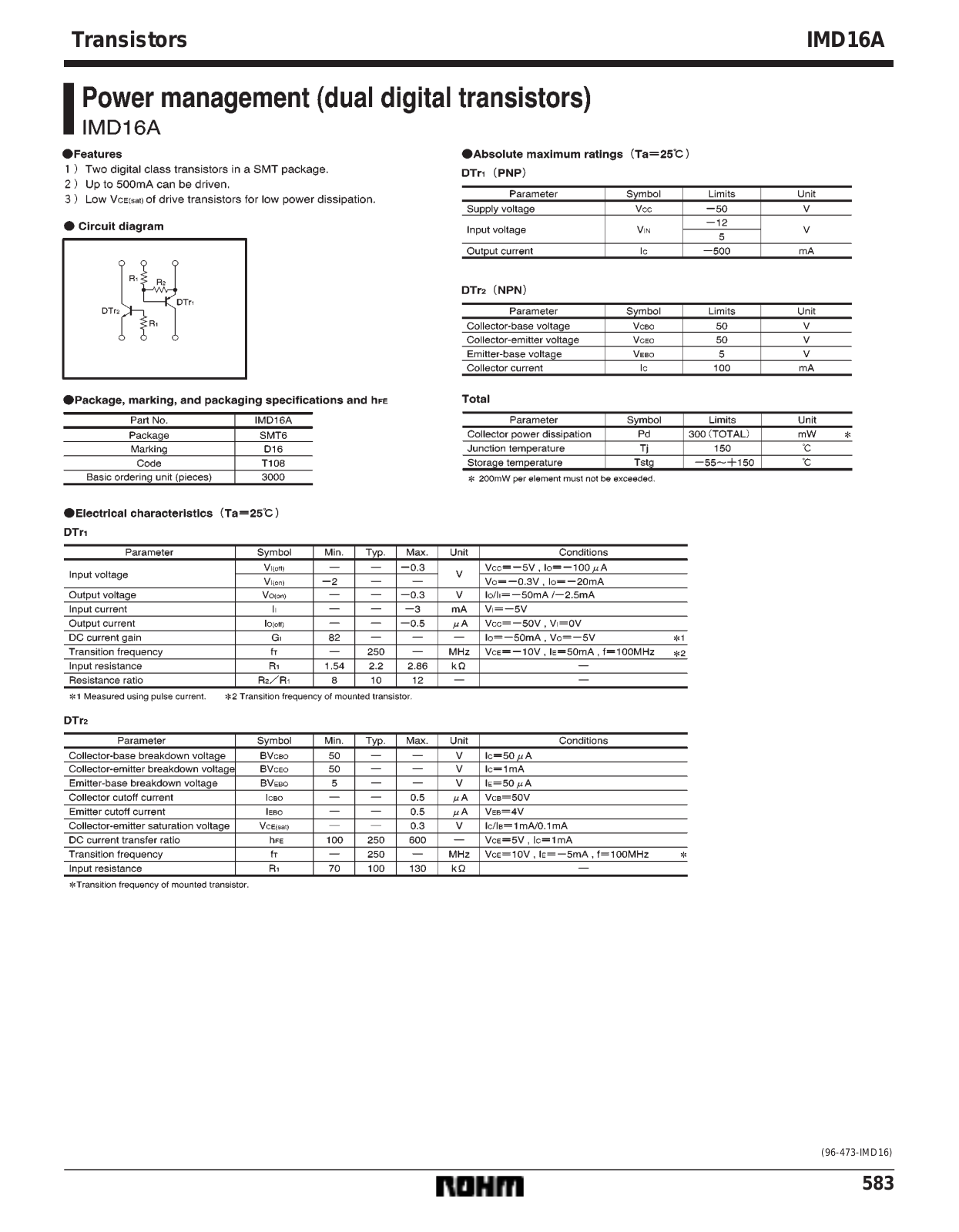 ROHM IMD16A Datasheet