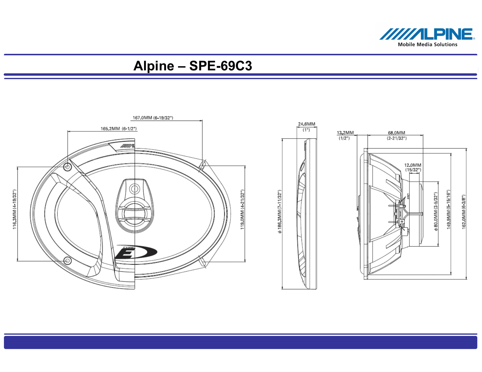 Alpine SPE-69C3 User Manual